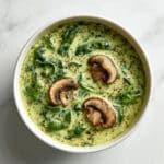 Spinach and Mushroom Keto Soup Recipe