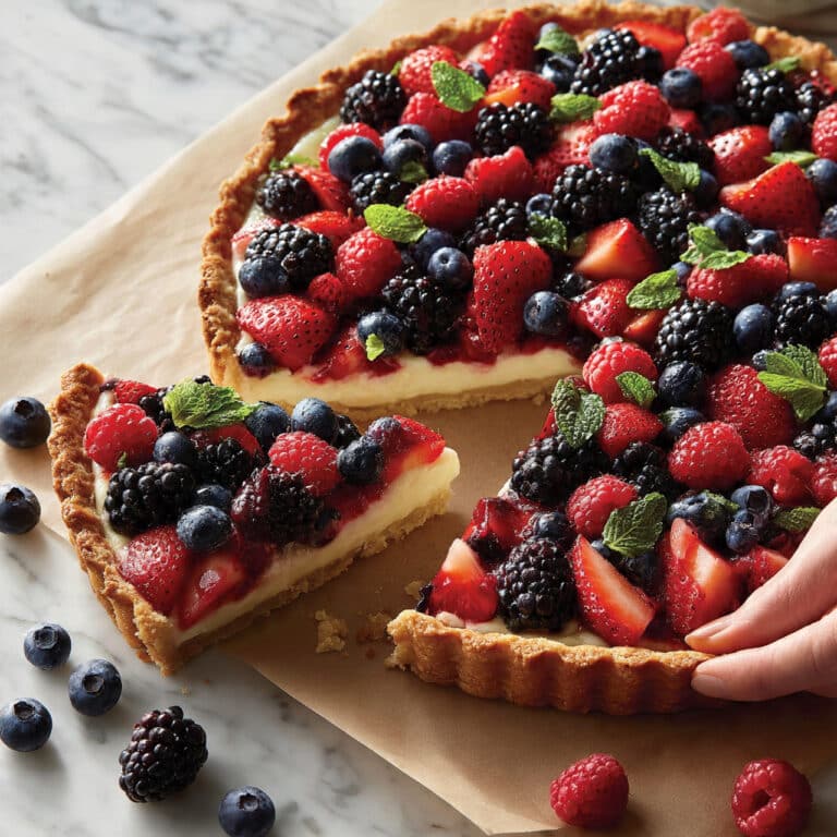 Mixed Berry Cheesecake Pizza Recipe