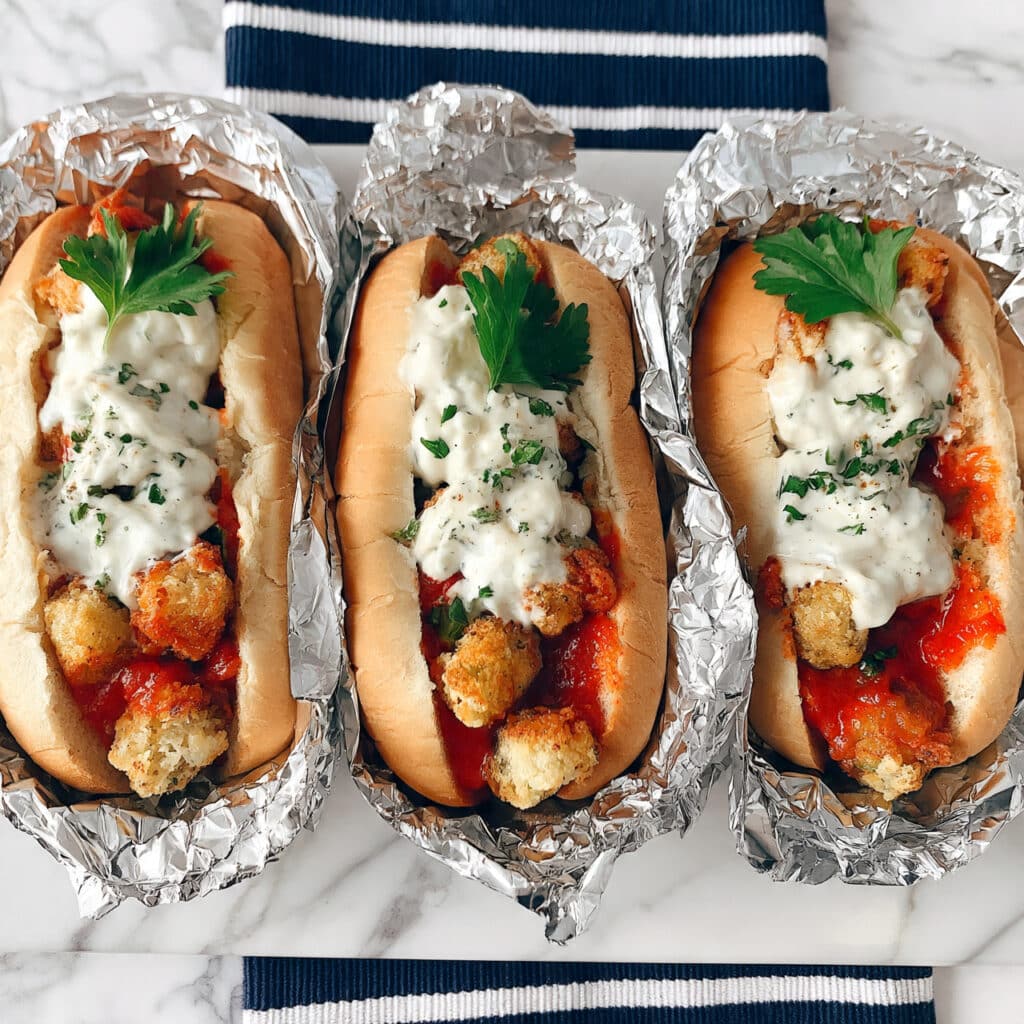 Stuffed Meatballs Over Loaded Baked Potatoes Recipe