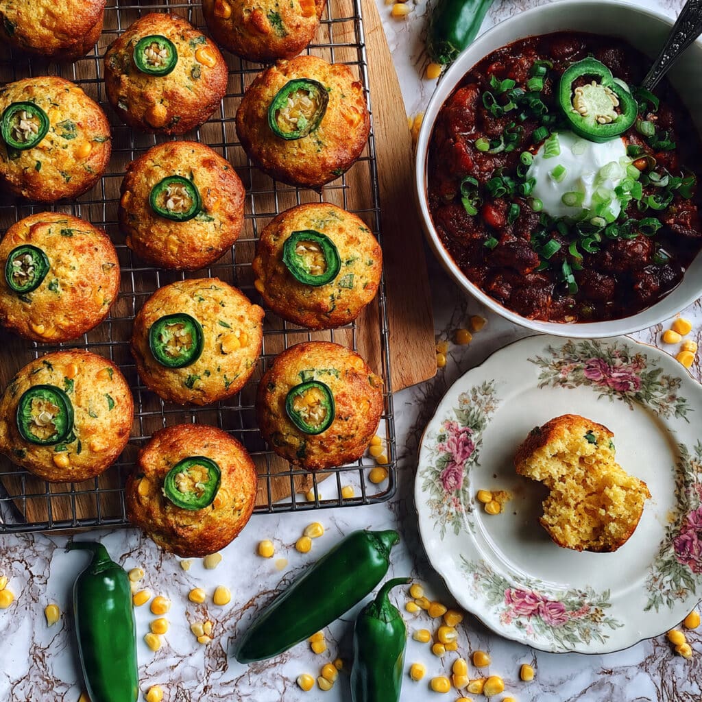 Jalapeño Cheddar Cornbread Muffins Recipe