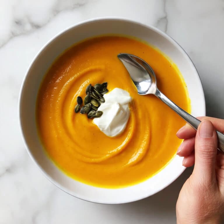 Spiced Butternut Squash and Sweet Potato Soup Recipe
