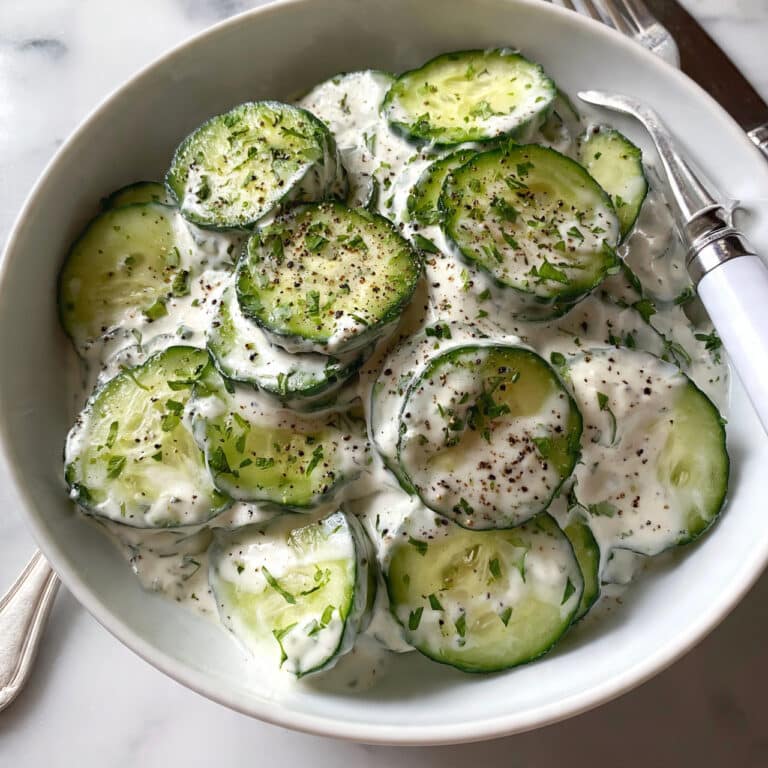 Sour Cream Cucumber Salad Recipe