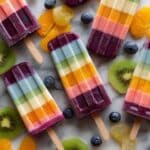 Rainbow Fruit Popsicles: Healthy and Colorful Frozen Fruit Treats Recipe