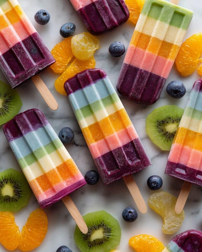 Rainbow Fruit Popsicles: Healthy and Colorful Frozen Fruit Treats Recipe
