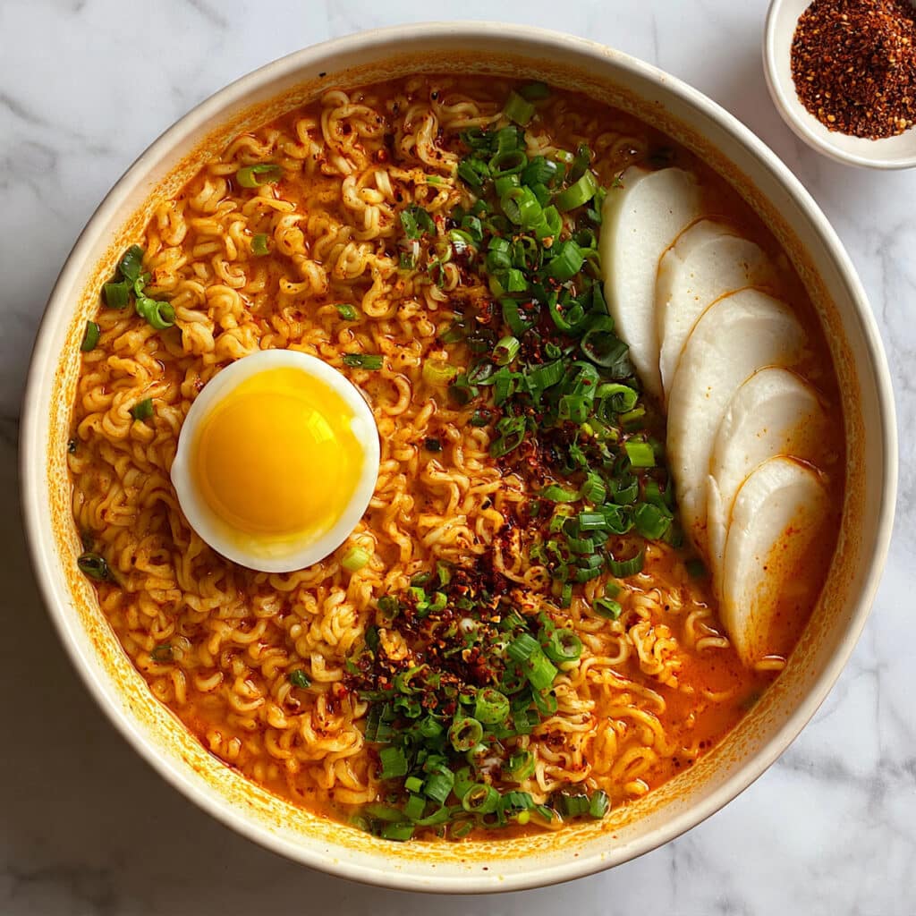 Spicy Korean Soondubu Ramyeon with Soft Tofu Recipe