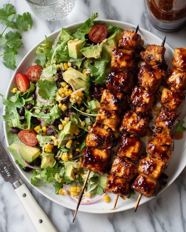 BBQ Chicken Skewer Salad Recipe