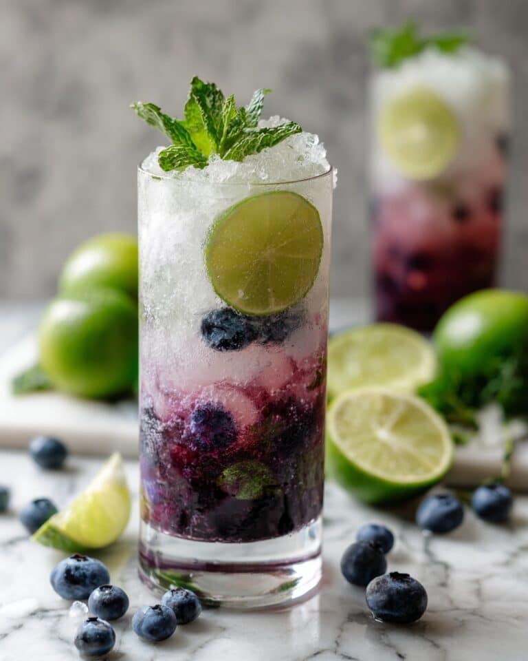 Fresh Blueberry Mojito Cocktail Recipe