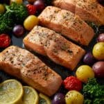Sheet Pan Lebanese Salmon Recipe