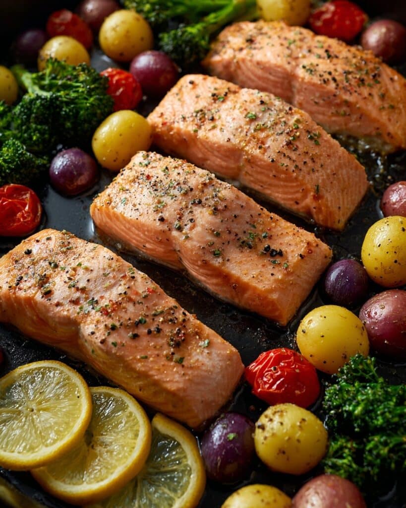 Sheet Pan Lebanese Salmon Recipe