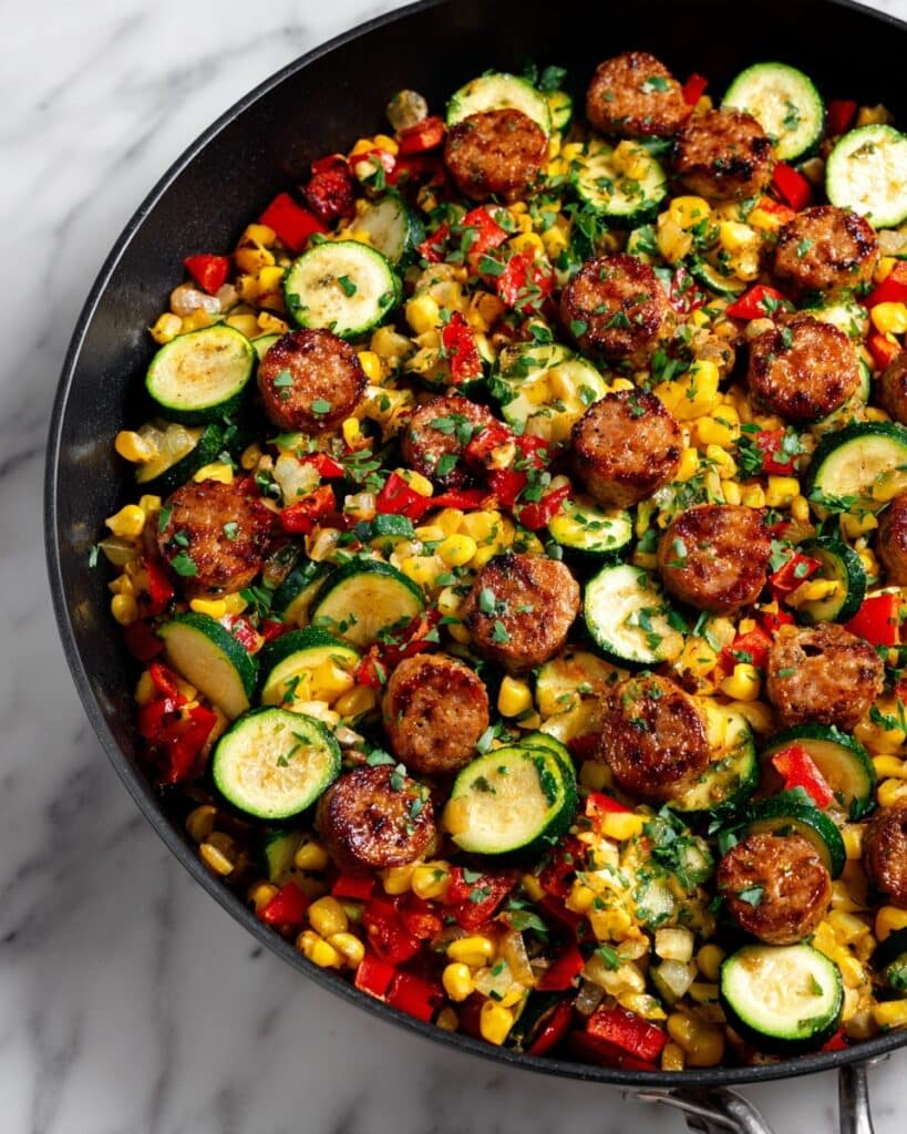 Sausage and Veggies Skillet Recipe