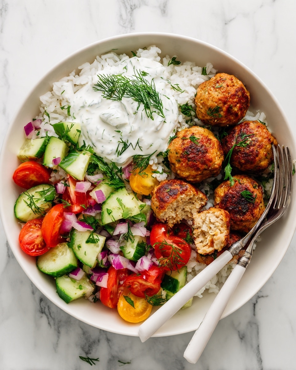 Greek Turkey Meatballs with Tzatziki Sauce Recipe