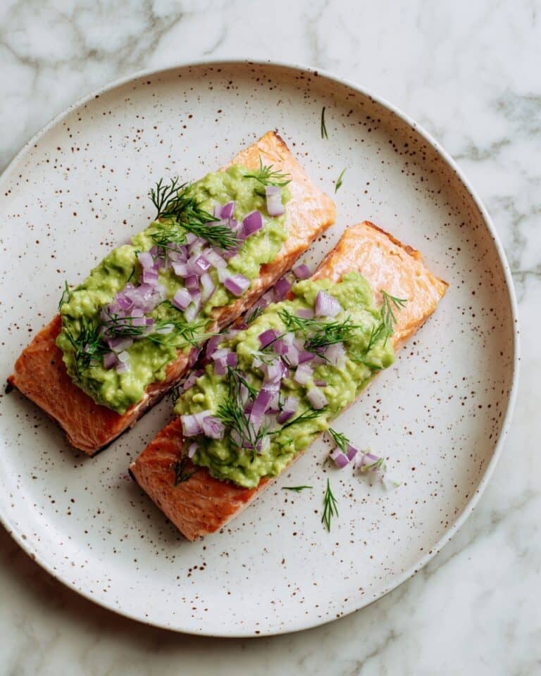 Baked Salmon with Avocado Mash Recipe