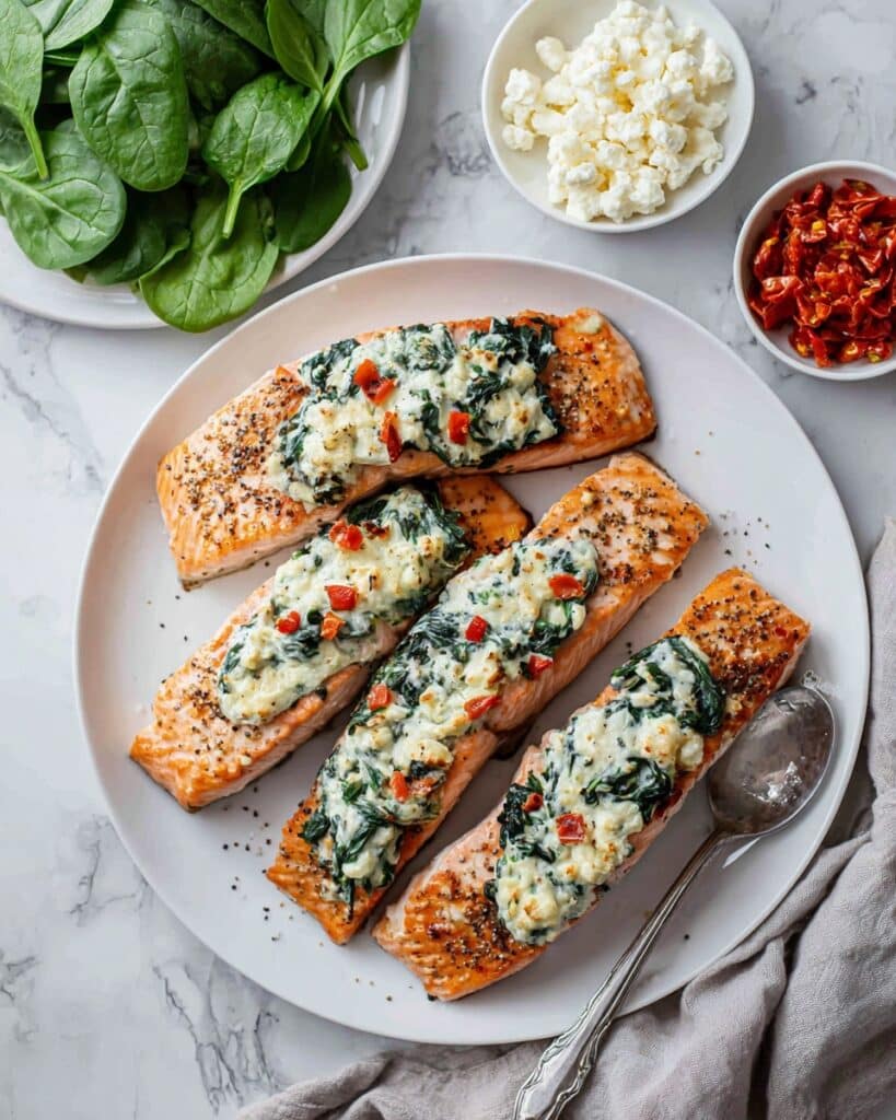 Mediterranean Stuffed Salmon Recipe