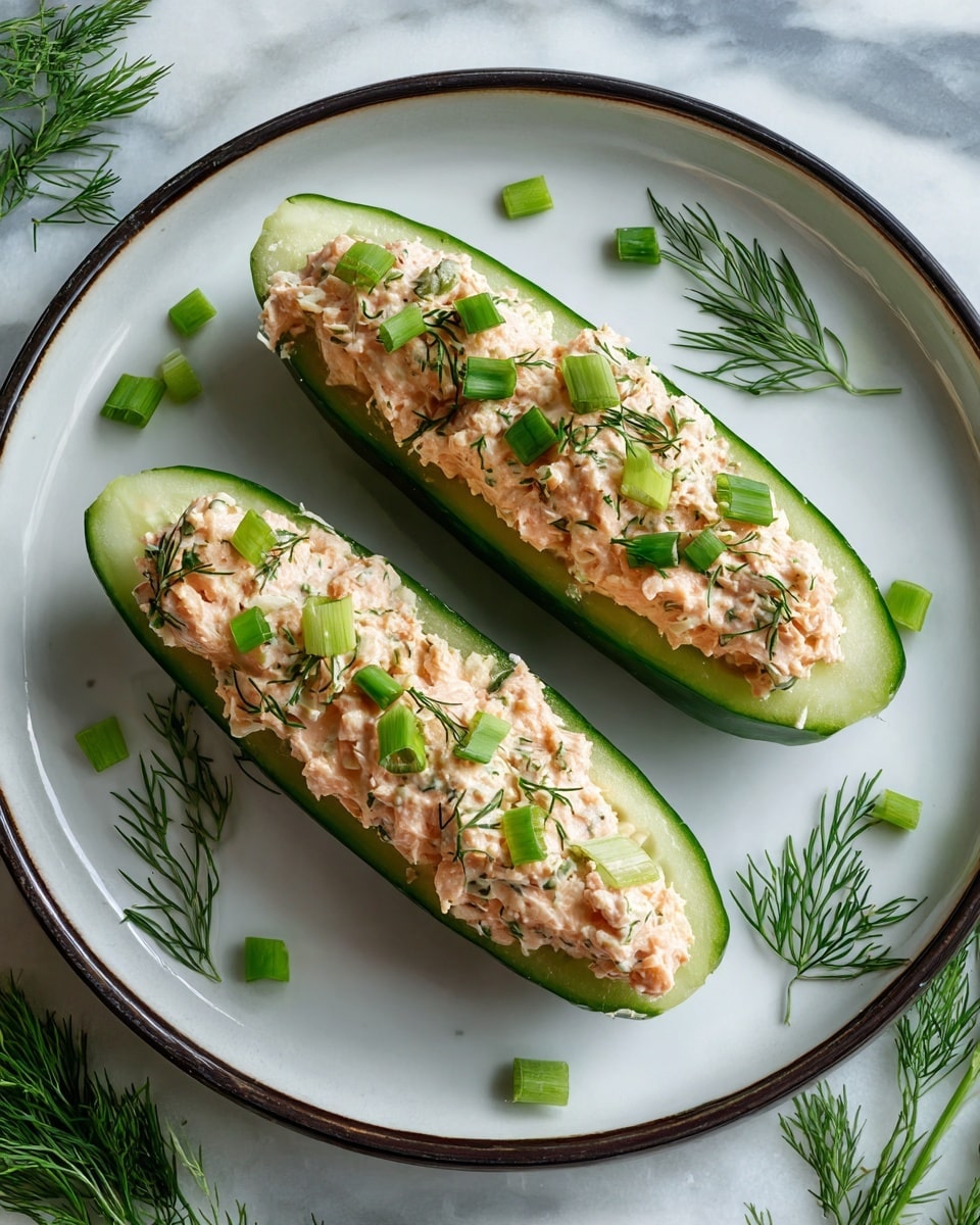 Tuna Cucumber Boats Recipe