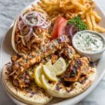 Gyro Kebabs: Mediterranean-Grilled Beef and Lamb Skewers with Tzatziki Sauce Recipe