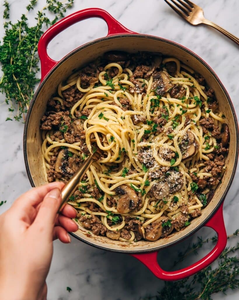 One Pan Beef Stroganoff Recipe