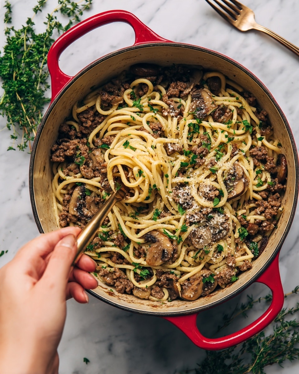 One Pan Beef Stroganoff Recipe