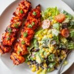 BBQ Chicken Skewer Salad with Smoky Dressing Recipe