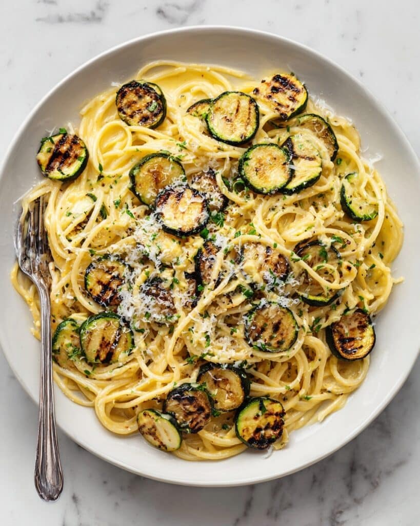 Grilled Zucchini Carbonara Recipe