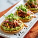 Spicy Tuna Avocado Tostadas Recipe