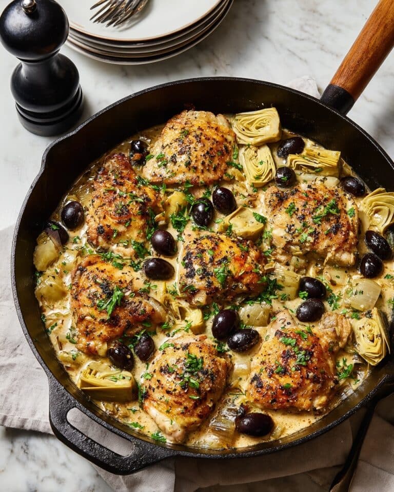 Easy 20-Minute Greek Artichoke and Chicken Thighs Recipe