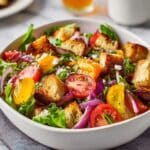 Sweet Pepper Panzanella Salad Recipe
