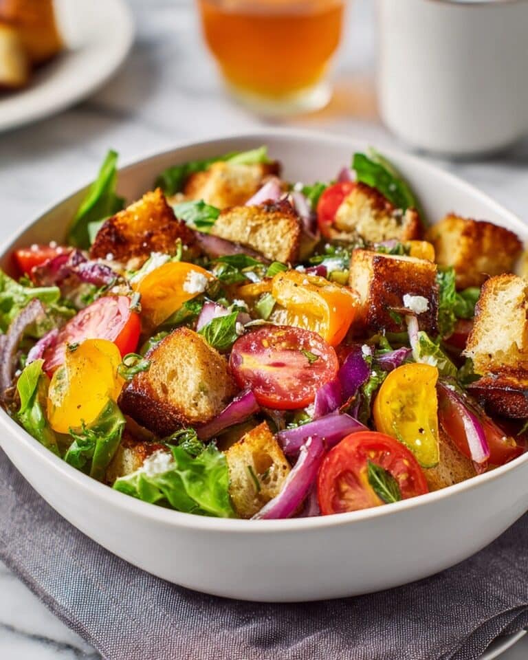 Sweet Pepper Panzanella Salad Recipe