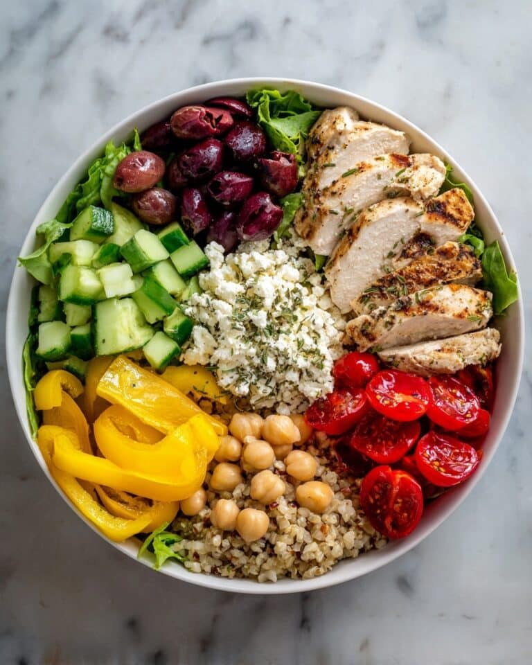 Mediterranean Grain Bowl with Chickpeas, Feta, and Lemon Herb Dressing Recipe