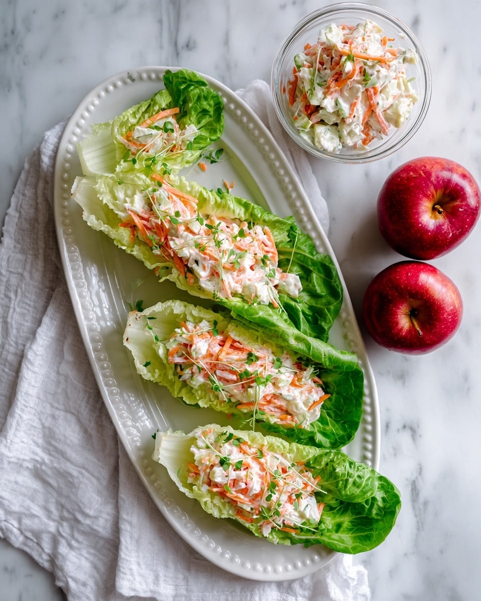 Chicken Apple Salad Lettuce Wraps Recipe