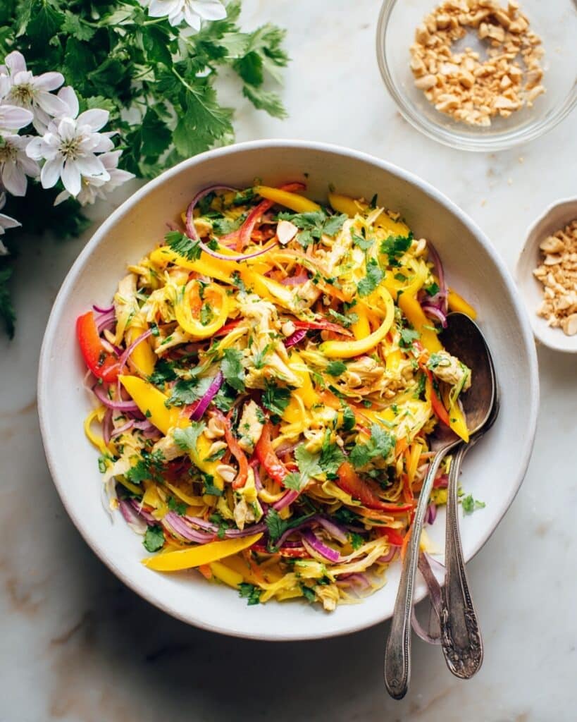 Thai Chicken Mango Salad with Peanut-Lime Dressing Recipe