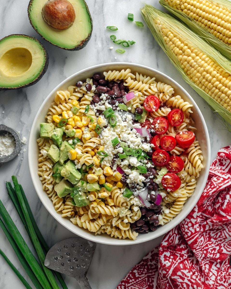 Smoked Corn Avocado Pasta Salad Recipe