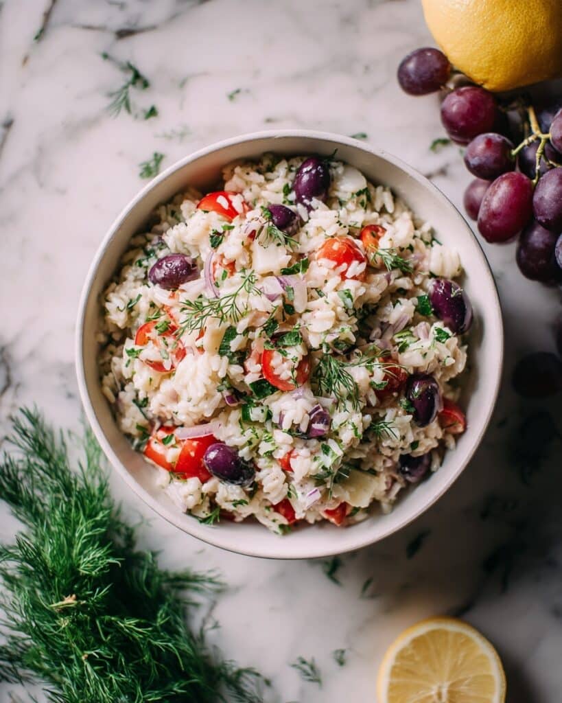 Healthy Greek Rice Salad Recipe