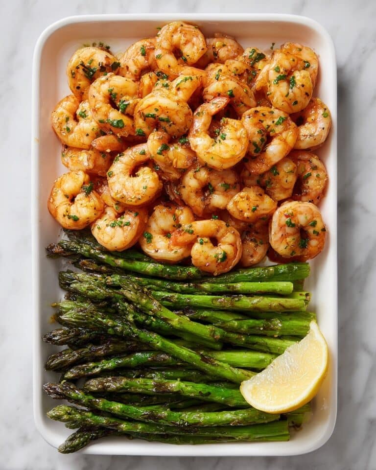 Lemon Butter Garlic Shrimp and Asparagus Skillet Recipe