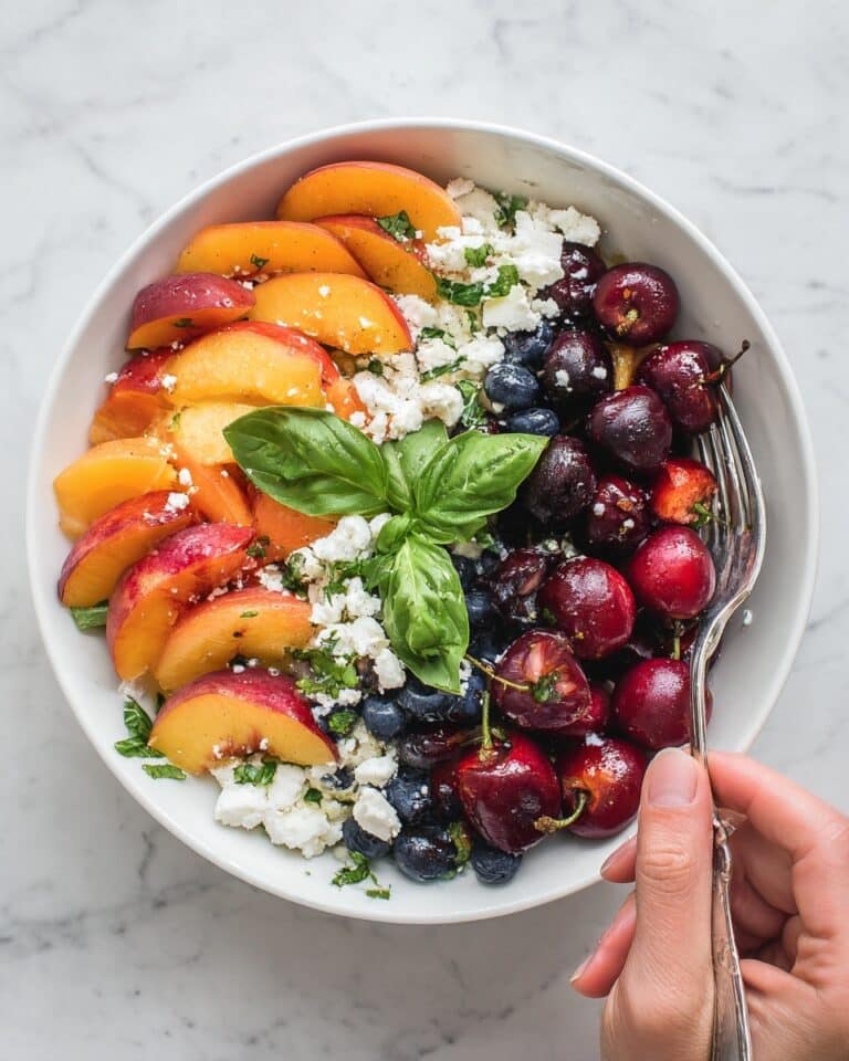 Blueberry Peach Feta Salad Recipe