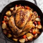 Greek Lemon Garlic Whole Roast Chicken Recipe