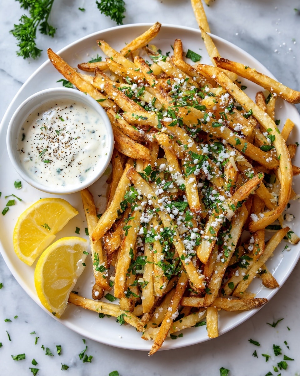 Greek Fries with Feta, Herbs, and Lemon Recipe