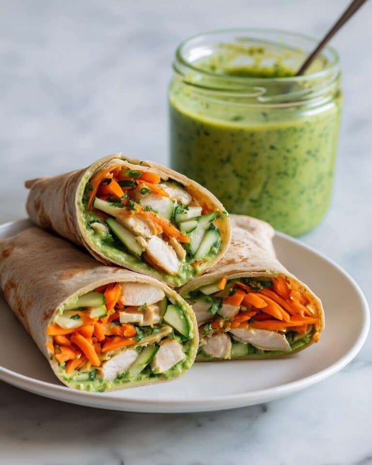 Cucumber-Chicken Green Goddess Wrap Recipe