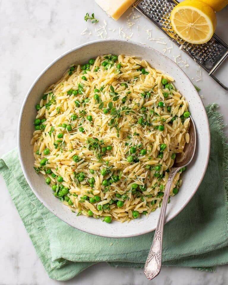 Lemon Orzo with Parmesan & Peas Recipe