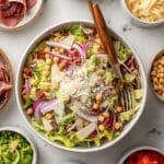 Italian Chopped Salad with Fresh Vegetables, Chickpeas, and Italian-Inspired Dressing Recipe