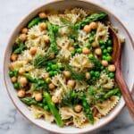 Green Pasta Salad with Edible Flowers and Lemon Herb Dressing Recipe