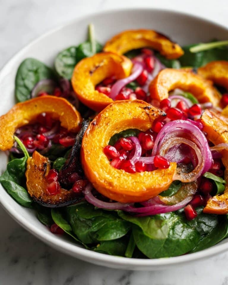 Spinach Salad Stuffed Acorn Squash Recipe