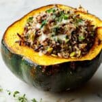 Avocado Black Bean Stuffed Acorn Squash Recipe