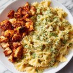 Garlic Butter Chicken Bites with Creamy Parmesan Pasta Recipe
