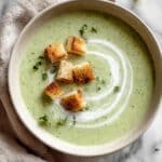 Bright and Creamy Fresh Pea Soup with Mint Recipe