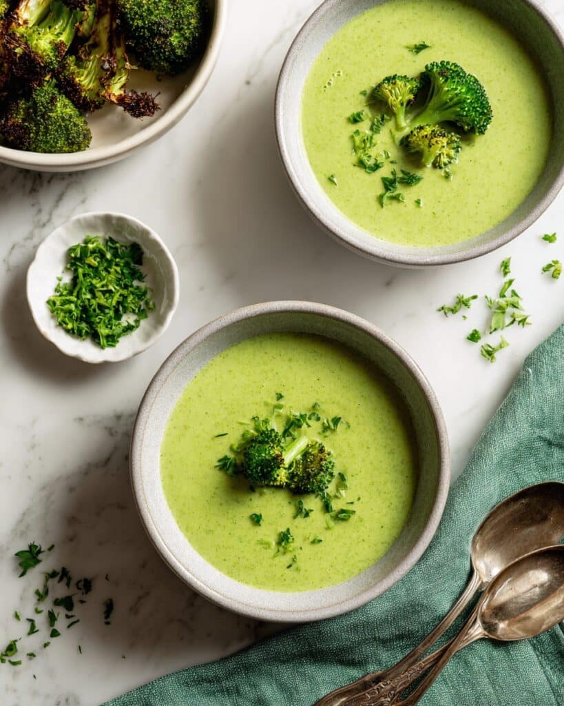 Creamy Broccoli and Spinach Soup Recipe